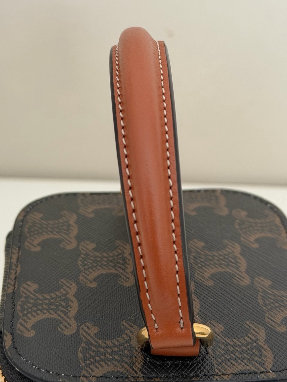Celine Brown Triomphe Mini Vanity Crossbody Bag - Picture 8 of 16